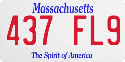 MA license plate 437FL9