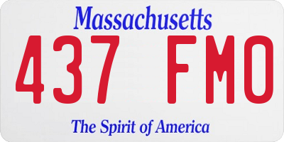 MA license plate 437FM0