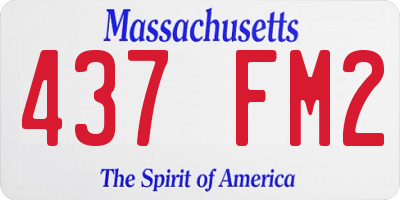 MA license plate 437FM2