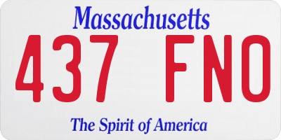 MA license plate 437FN0