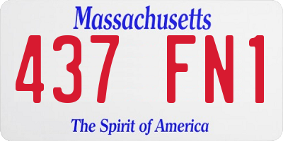 MA license plate 437FN1