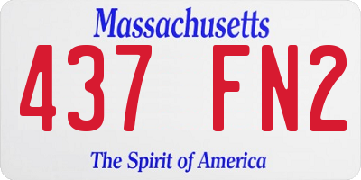 MA license plate 437FN2