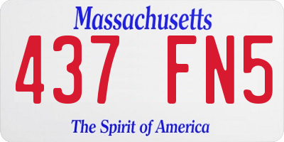 MA license plate 437FN5