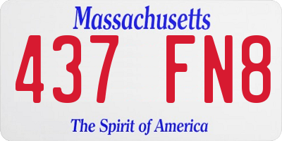 MA license plate 437FN8