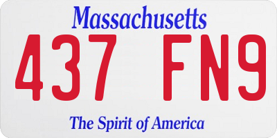 MA license plate 437FN9