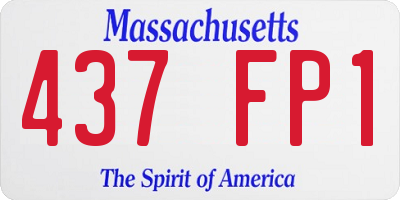 MA license plate 437FP1