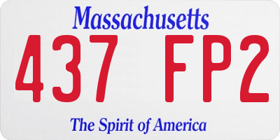 MA license plate 437FP2