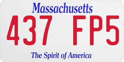 MA license plate 437FP5