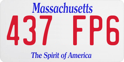 MA license plate 437FP6