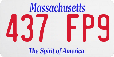 MA license plate 437FP9