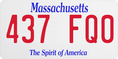 MA license plate 437FQ0