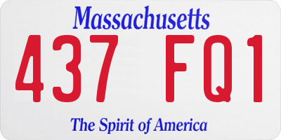 MA license plate 437FQ1