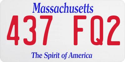 MA license plate 437FQ2