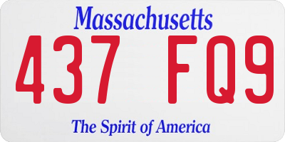 MA license plate 437FQ9