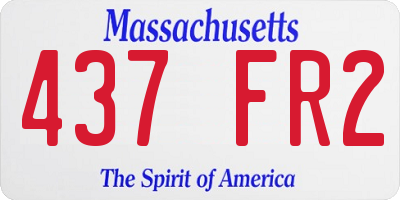 MA license plate 437FR2