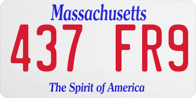 MA license plate 437FR9
