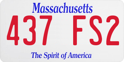 MA license plate 437FS2