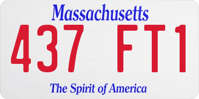 MA license plate 437FT1