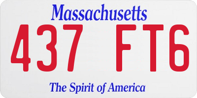 MA license plate 437FT6