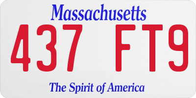 MA license plate 437FT9