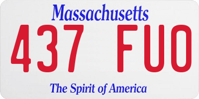 MA license plate 437FU0