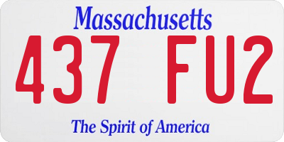 MA license plate 437FU2