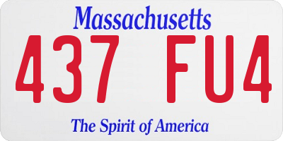 MA license plate 437FU4