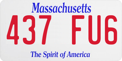 MA license plate 437FU6