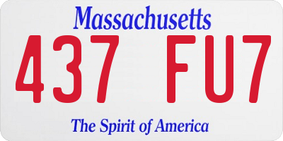 MA license plate 437FU7