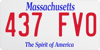 MA license plate 437FV0