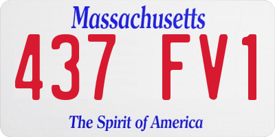 MA license plate 437FV1