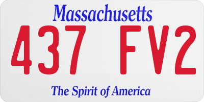 MA license plate 437FV2