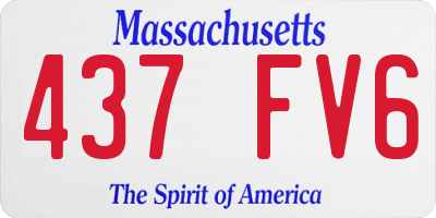 MA license plate 437FV6