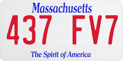 MA license plate 437FV7