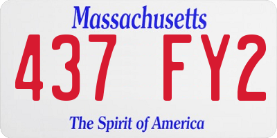 MA license plate 437FY2