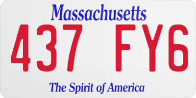 MA license plate 437FY6