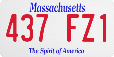 MA license plate 437FZ1