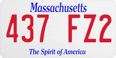 MA license plate 437FZ2
