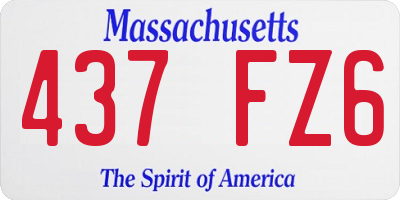 MA license plate 437FZ6