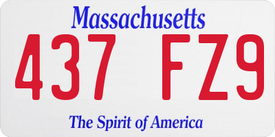 MA license plate 437FZ9