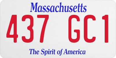MA license plate 437GC1