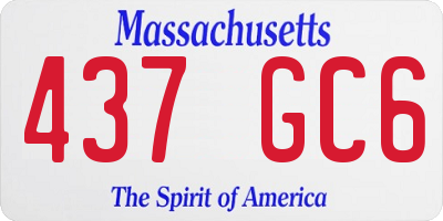 MA license plate 437GC6