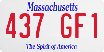 MA license plate 437GF1