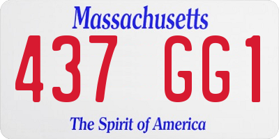 MA license plate 437GG1