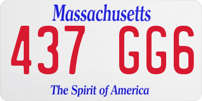 MA license plate 437GG6