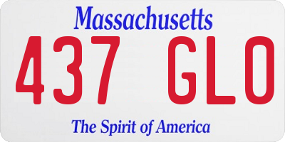 MA license plate 437GL0