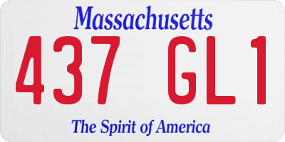 MA license plate 437GL1
