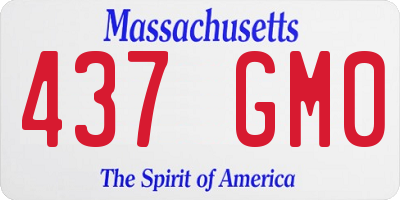 MA license plate 437GM0