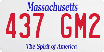 MA license plate 437GM2