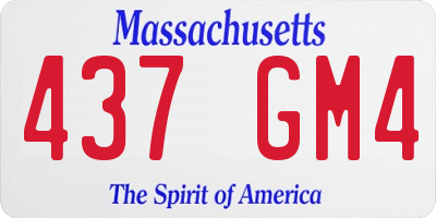 MA license plate 437GM4